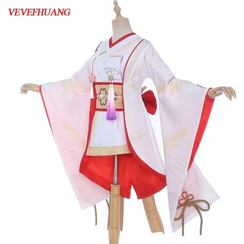 VEVEFHUANG Kосплей Anime Honkai Impact Yae Sakura Kimono Shiromuku Uniform Cosplay Costume Women Halloween Carnival Festival