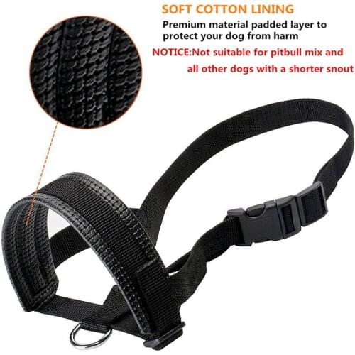 Prevent from Biting,Barking and Chewing,Adjustable Loop Nylon Dog Muzzle for Small,Medium,Large Dogs
