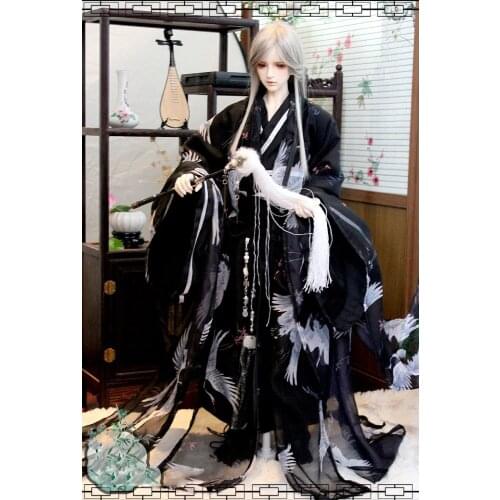 1/4 1/3 Scale BJD Clothes Accessories Chinese Ancient Costume Hanfu Dress Warrior Outfit For BJD/SD ID75 Strong Uncle Doll A0676