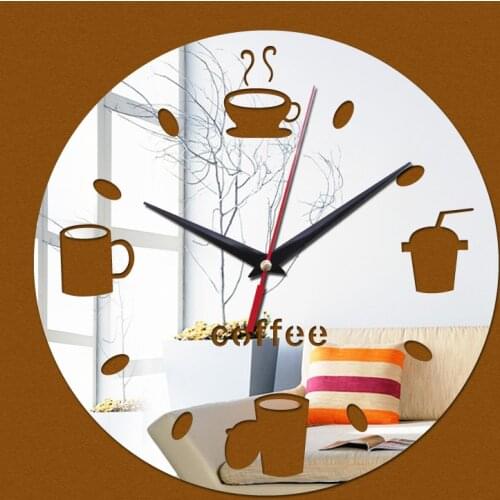 New sale Mirror wall clock watch clocks Acrylic stickers diy 3D Living Room Quartz Modern decoracion hogar