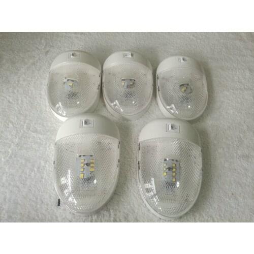 5X RV LED 12V Fixture Ceiling Camper Trailer Marine Single Dome Light 12 Volt ML-RV36601