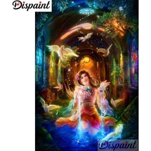 Dispaint Full Square/Round Drill 5D DIY Diamond Painting "Cartoon fairy" Embroidery Cross Stitch 3D Home Decor A12072
