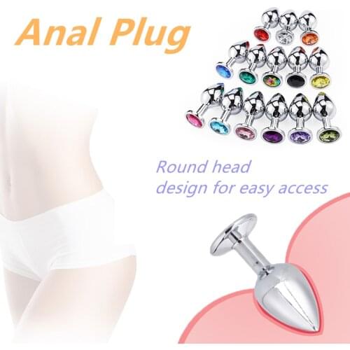 Unisex Sex Stopper Anal Plug Sex Toys For Gay Couple Adults Stainless Smooth Steel Dildo Butt Plug Prostate Products Anal Plug