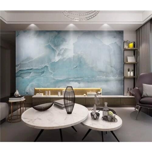 Bacaz Abstract 3D Marble Wall Paper Modern Vintage Green Stone Pattern mural Wallpaper Roll For living room Wall covering Decor