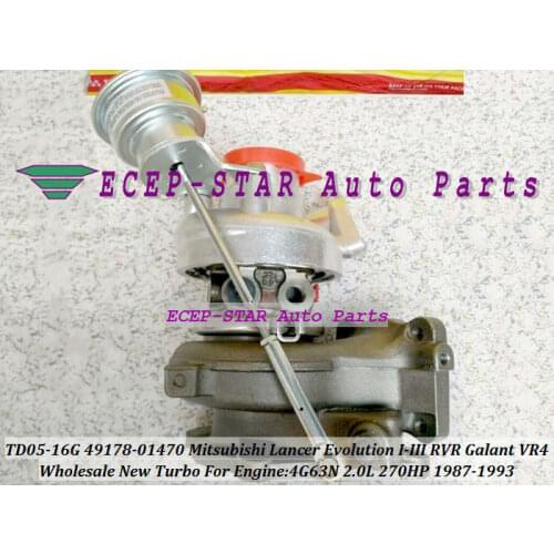 Free Ship TD05H-16G 49178-01470 ME083572 Turbo For Mitsubishi Lancer Evolution I-III RVR Galant VR4 87-93 4G63 4G63N 2.0L 270HP