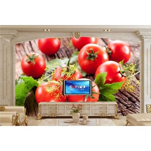 Large 3D mural,Vegetables Tomatoes Dill Food wallpapers papel de parede,restaurant kitchen living room sofa TV wall wallpaper