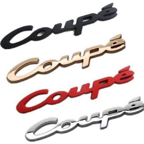 DIY 3D Metal Car Fender Tail Trunk Coupe Emblem Badge Decal Sticker for Renault Koleos Latitude KIA Toyota Car-styling