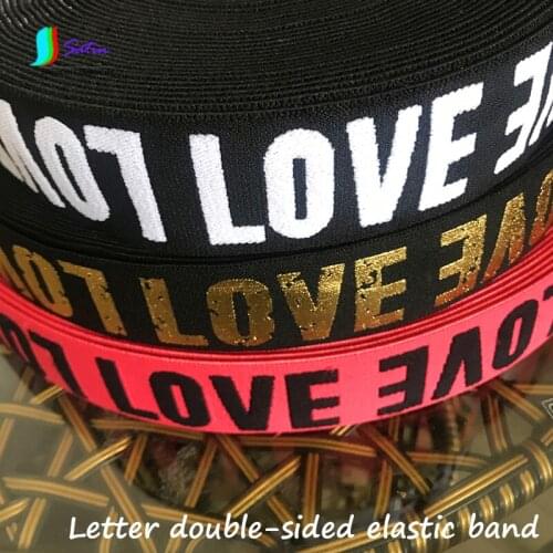 4cm Widened Soft Comfort Double-faced Velvet Letter Jacquard,Yoga Clothes Belts Dress Skirts DIY Accessories Elastic Band A0207F