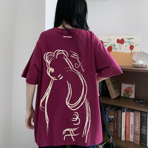 Summer 2021 Fun Vintage Stupid Bear Print Mens And Womens Short-Sleeved T-Shirts New Lovers Summer Clothes Creative Funny Tops