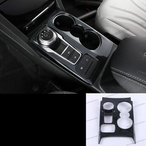 Lsrtw2017 Abs Car Center Control Gear Panel Frame for Ford Kuga Escape 2019 2020 2021 Accessories Auto Sticker Carbon Fiber