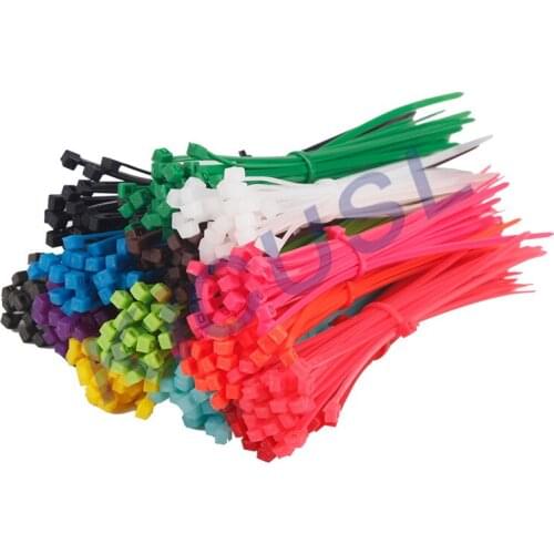 100pcs/bag 14 Color 3mmx150mm Self-Locking Nylon Wire Cable Zip Ties Cable Ties White Black Organiser Fasten Cable