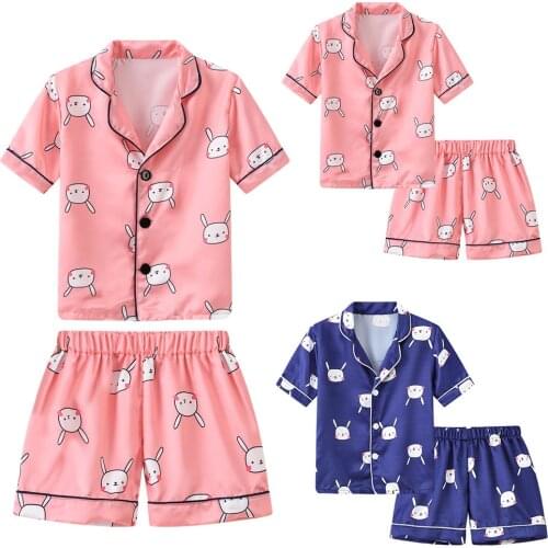 New pajamas suit kids short sleeve summer pajamas home service cactus print T-shirt + shorts suit Comfortable clothes пижама 50
