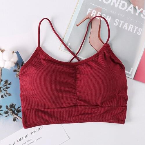 New beautiful one size 2020 back wrapped chest open back camisole sexy fashion tube top sports vest