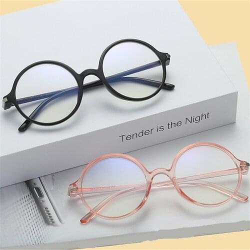 1PC Women Glasses Frame Men Anti Blue Light Eyeglasses Frame Vintage Round Clear Lens Glasses Optical Spectacle Frame