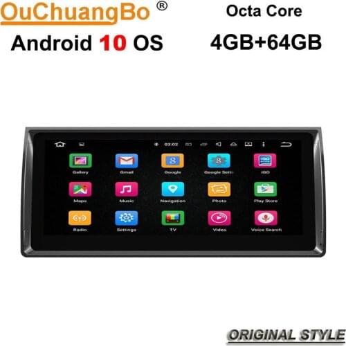 Ouchuangbo audio player gps recorder for X5 M5 E39 E53 with 10.25 inch android 10 system 1080P video 8 core 4G RAM 64GB ROM