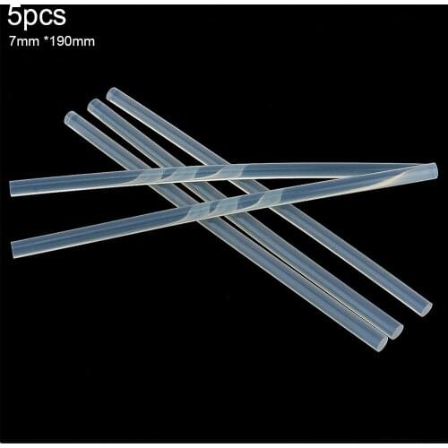 5pcs/set 7mmx190mm Transparent Hot Melt Gun Glue Stick Gun Adhesive DIY Tools for Hot Melt Glue Gun Repair Alloy Accessories