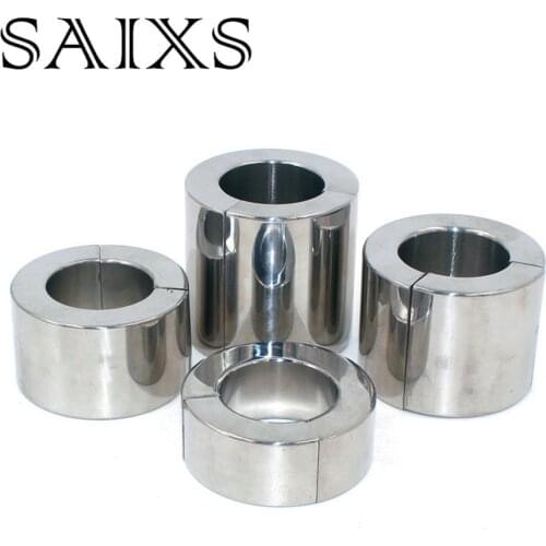 Metal Scrotum Pendant Ball Stretcher Testis Cock Ring Magnetic Lock Penis Restraint Sex Toys for Men Chastity Drop shipping