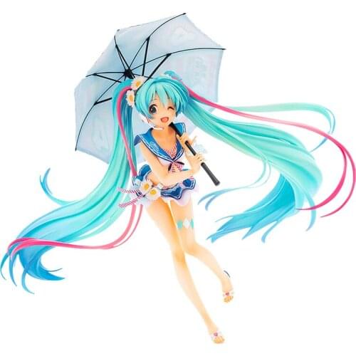 Pre-Sale Hatsune Racing Miku2019 Thailand Almond Tofu Anime Figure Model Desktop Decoration Collectible Model Toys