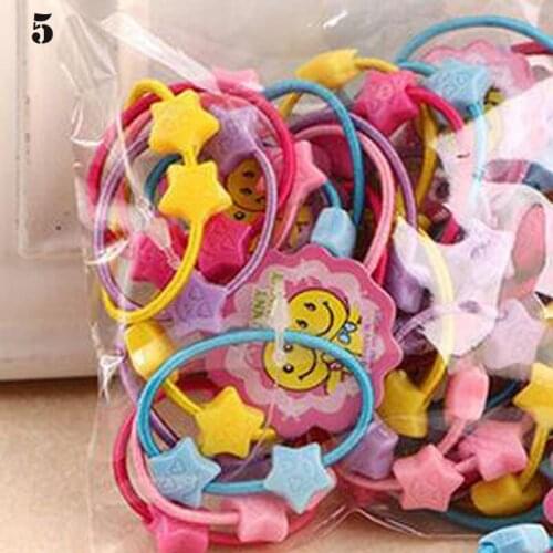 50pcs/Lot New Gift Girls Cute Cartoon Elastic Hair Bands Headwear Scrunchies Rubber Bands Headbands Hair Accessories
