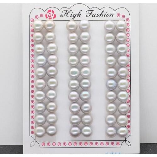 Gray Button pearl freshwater pearl 3mm -- 12mm color button pearl