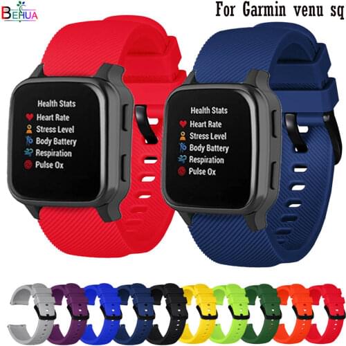 20mm Silicone WatchBand For Garmin venu sq Strap Wristband Replacement Bracelet For Samsung Galaxy Watch 3 41mm WristStrap new