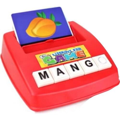 Matching Letter Game Spelling Reading English Alphabet Wooden Letters Card Match Game Children Pre-school Learning Language Toys