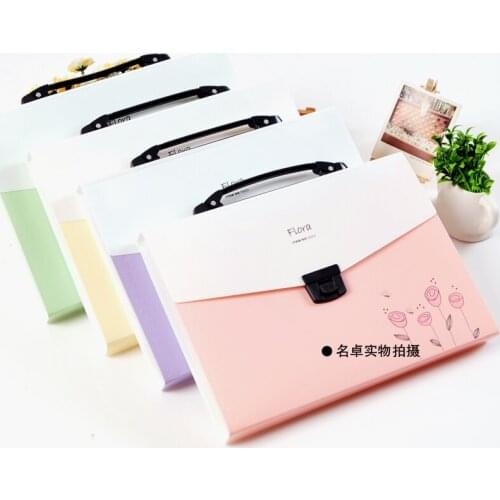 Free Shipping (13layer/bag)A4 briefcase bag portable paper bag organ bag expanding file office supplies