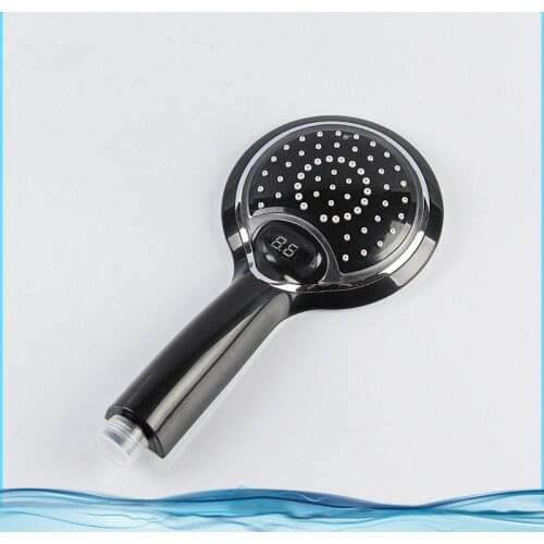 LED Hand Shower Handheld Led Shower Spray With Temperature Digital Display 3 Colors Change Water Shower Head