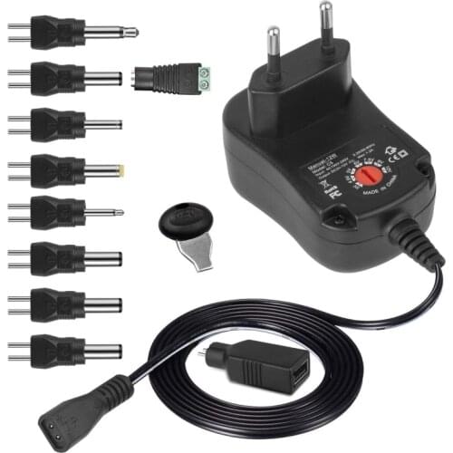 Universal 12W 3V 4.5V 5V 6V 7.5V 9V 12V AC DC Adapter Power Supply for Router LED Light CCTV Camera Radio Speaker Toys