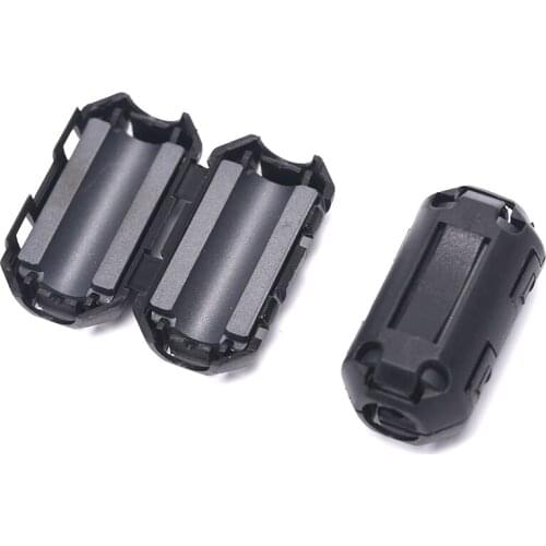 High quality 6pcs/lot Clip On EMI RFI Noise Ferrite Core Filter For 7mm Cable N3