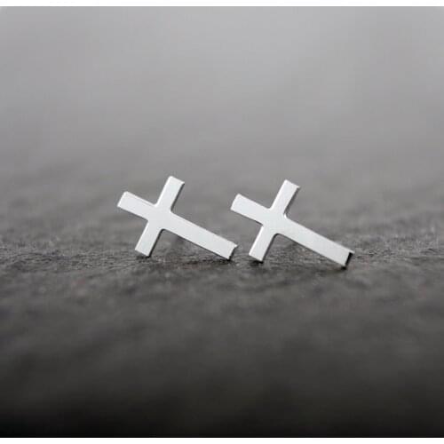 Shuangshuo Cristain Cross Stud Earrings for Women Bricos 2017 Cheap Earrings Fashion Jewelry Punk Wedding Earring orecchini