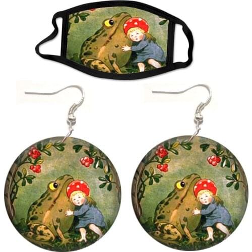 1Pair Frog Girl Women Drop Earrings Acrylic Earring Jewelry For Womens Gift Fashion Lady Charm Big Earrings With New Forg Mask