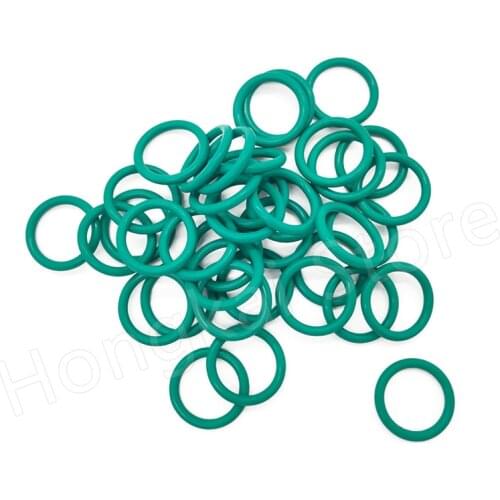 10pcs CS 1mm*OD 4-30mm Fluorine Rubber(FKM) O-Ring Green Seal Washer ID 2-28mm Heat Resistance 280