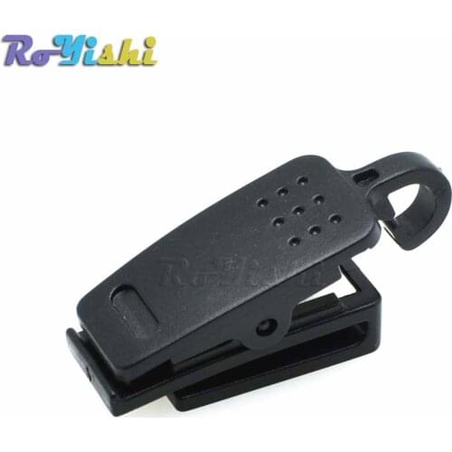100pcs/pack Plastic ID Card Name Tag Holder Badge Clip Black For Cord Strap