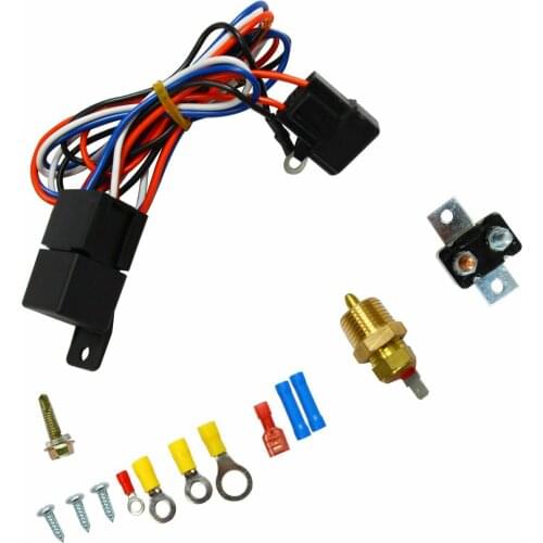 3/8 Inch 175~185 Degree Electric Engine Fan Thermostat Temperature Relay Switch Sensor Kit