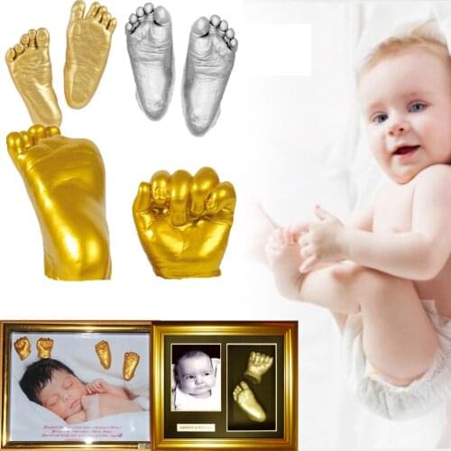 3D Plaster Handprints Footprints Powder Baby Hundred Days Hand Foot Casting Kit DIY Keepsake Gift Baby Growth Record Souvenir