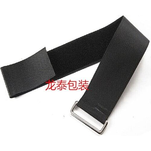 4pcs 5 cm Width 30 - 150 cm Length Cable Ties Nylon Strap Hook and Loop Magic Tape with Metal Buckle for Wire Management