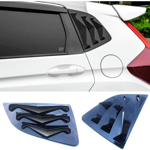 FOR New FIT Car Styling 2 PCS/sets ABS Plastic Rear Window Triangle Shutters Cover Trim Honda Fit Jazz Accessories Spoiler 14-17