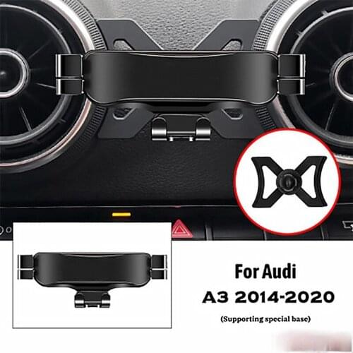 Car Mobile Phone Holder For Audi A3 S3 8V 2014-2020 Air Outlet Clip Mounts Stand GPS Gravity Navigation Bracket Car Accessories