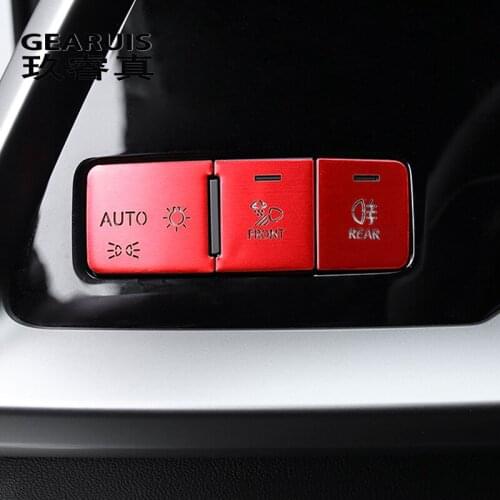 Car Styling Headlight Switch Buttons Covers Stickers Decoration Trim For Audi A3 A3L 2021 Interior Mouliding Interior Accssories