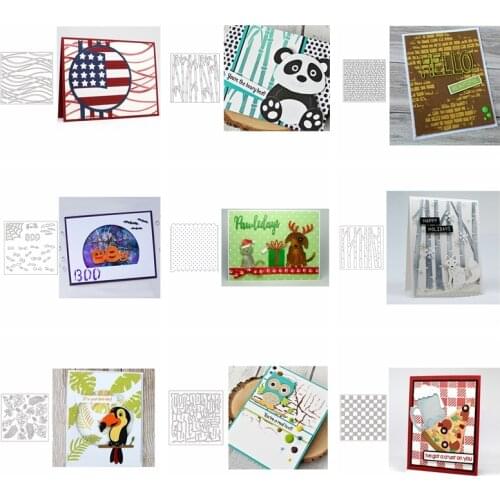 Bamboo Leaves Lines Bat High Quality Plastic Stencil DIY Scrapbook Crafts Card Album Make New Drawing Sheet New 2020 16