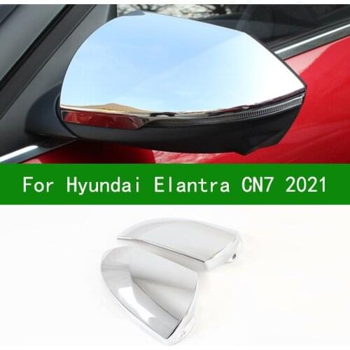 For Hyundai Elantra CN7 2020-2021 car Rearview mirror cover trim,accessories chrome silver Side Mirror Covers Avante I30