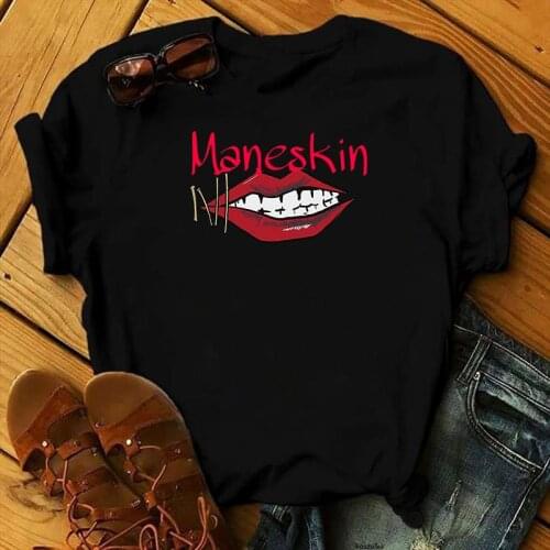 Maneskin Graphic Tshirt Printed New Hip Hop Women Tee Shirt Hot Streetwear Fashion Tees Casual Summer Short Sleeve Tops