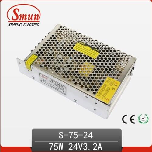 GOOD QUALITY 75W 24V 3A Single Output Switch Mode Power Supply SMPS S-75-24