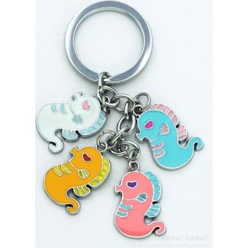 Custmised lapel pin badge,sea horse key chain,zin alloy, nickel plated