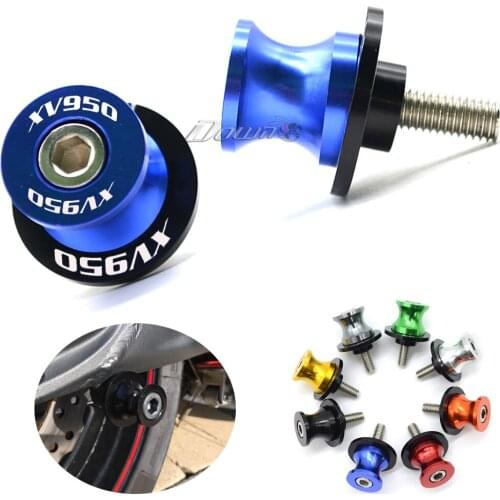 Motorcycle Swingarm Spools Slider 6mm Stand Screws For YAMAHA XV 950 Racer XV950 Racer 2016