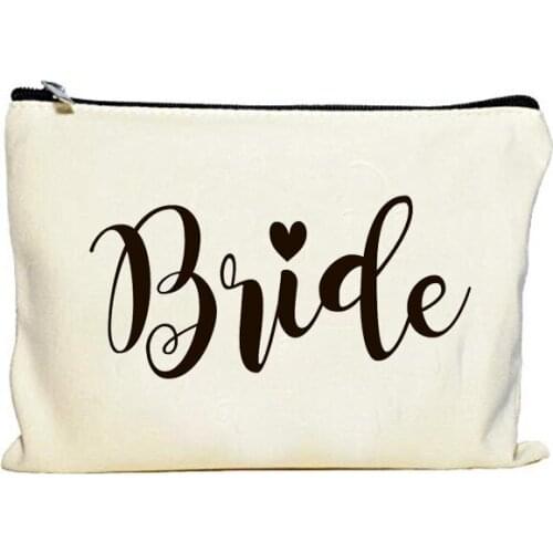 Team Bride Maid Of Honor Wedding Makeup Cosmetic Bag Bridal Shower bachelorette hen Party Bridesmaid gift engagement decoration