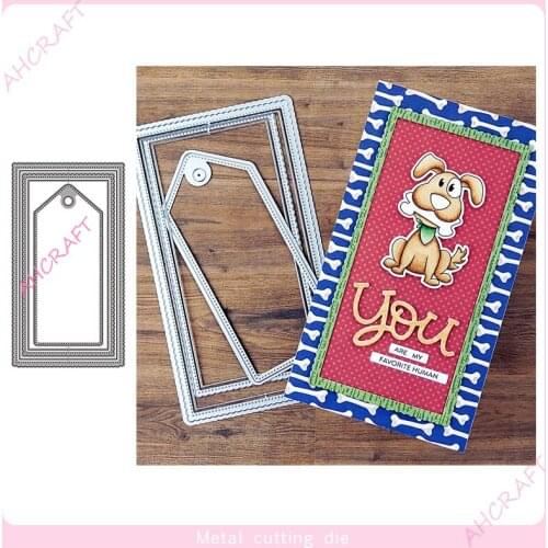 Long Rectangular Frame Metal Cutting Dies for DIY Scrapbooking Photo Album Decorative Embossing PaperCard Crafts Die2021