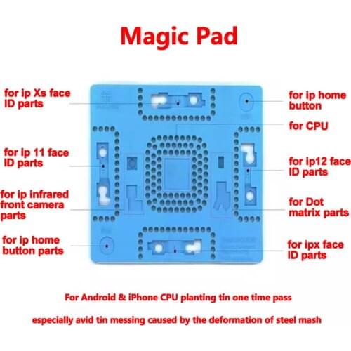 Multifunctional Magic Mat For IP X XS 11 12 Face ID Dot Matrix Camera CPU Planting Tin Fingerprint Repair Silicone Pad