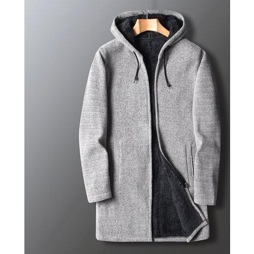 Autumn and winter casual hooded velvet long-sleeved trousers suit mens new sports printed sweater two-piece men